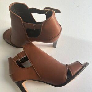 Brand new Coach leather Peep Toe Booties